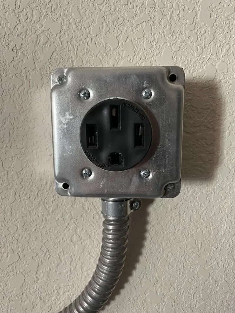 NEMA 14-50 outlet installed for Smart Home Electrical in Forest